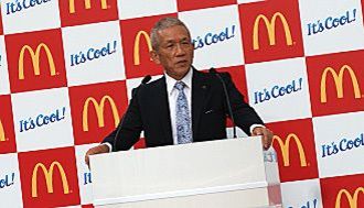 マクドナルド原田社長､初の連続減益