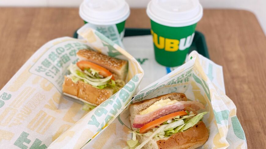 サブウェイのモーニング「朝サブ」。サンドイッチとドリンクSのセットで税込360円から（写真：著者撮影）