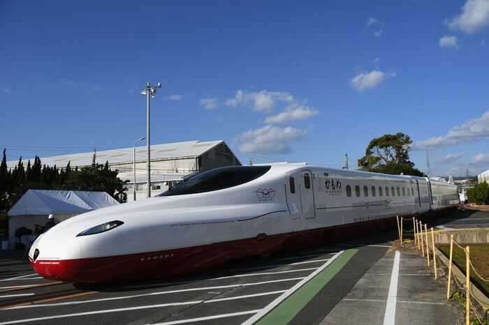 日立製作所笠戸事業所で公開された「かもめ」