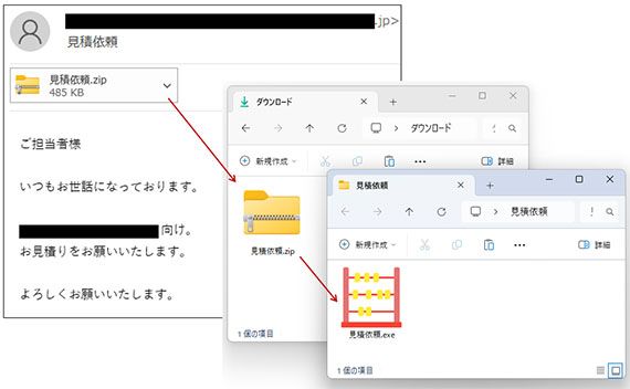 マルウェア添付メールのグラフ