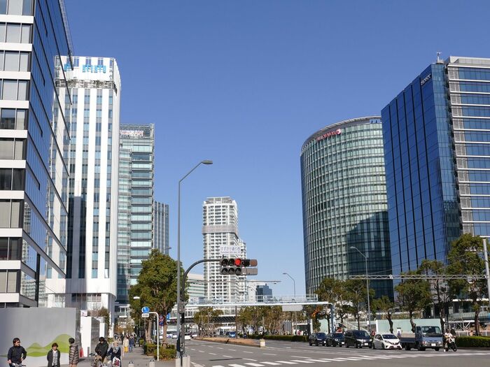 みなとみらい地区には多くの企業が拠点を置く