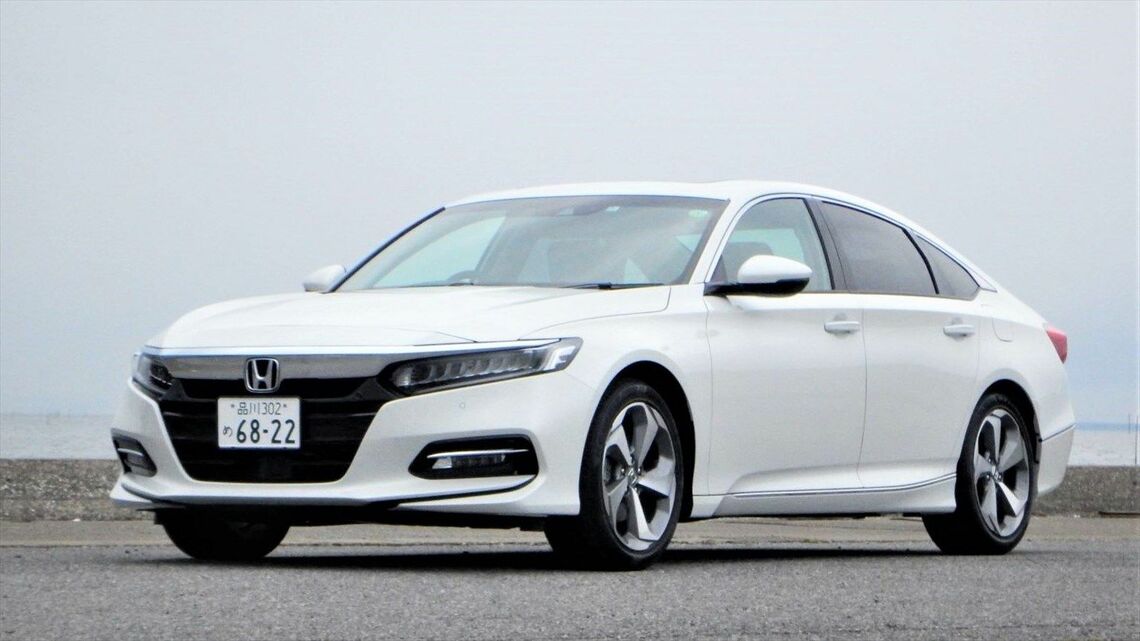 2020年2月にフルモデルチェンジして発売された新型「アコード」。価格は465万円〜（筆者撮影）