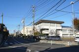 川越電気鉄道の駅があった場所に立つ川越市中央公民館（筆者撮影）