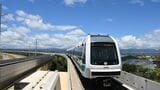 スカイラインの車両（記者撮影）