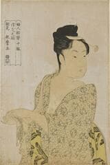 喜多川歌麿画 『婦人相學十躰 浮気之相』(出典：国立文化財機構所蔵品統合検索システム)