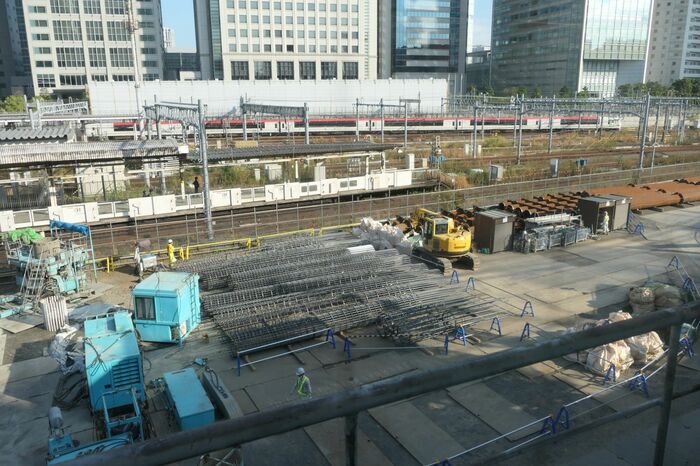 京急品川駅の工事現場