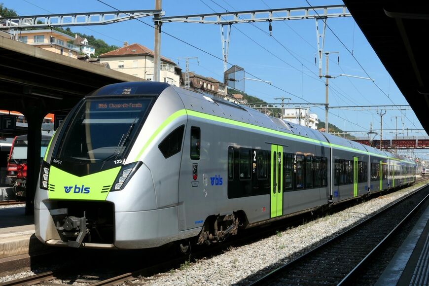 BLS鉄道は首都ベルン地域の広い範囲で運行（筆者撮影）