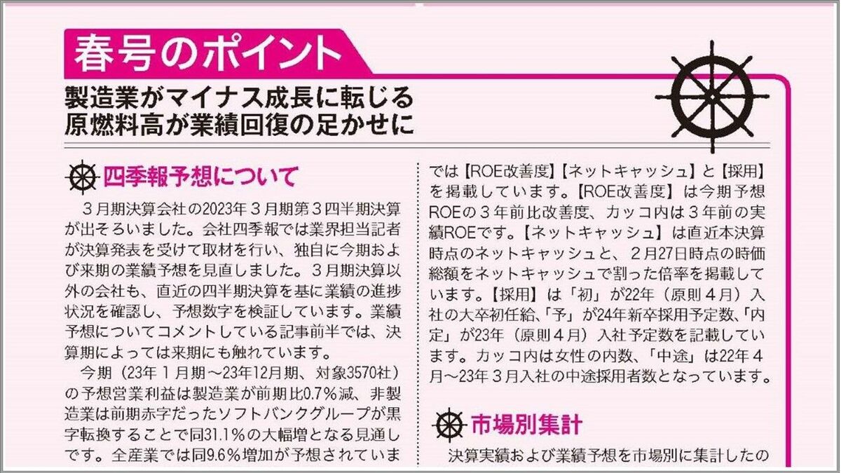 四季報春号読破 ! ｢来期企業業績は明るい｣と言えるワケ｜会社四季報