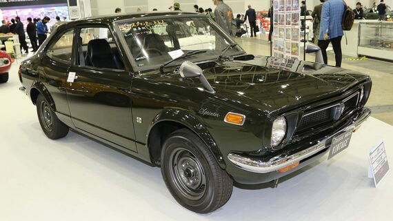 ヴィンテージ宮田が出展していた1974年式のトヨタ・スプリンタートレノ（筆者撮影）
