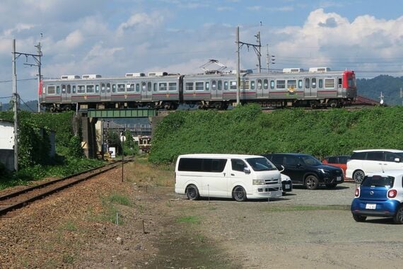 上毛線とわたらせ渓谷線の立体交差