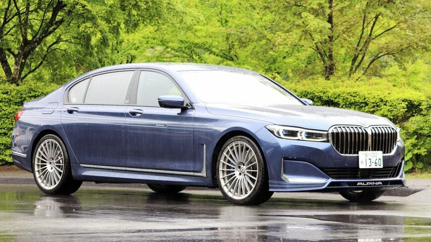 アルピナの最高級モデル「B7」。超高性能でありながら快適至極の電子制御サスペンションを備えている（筆者撮影）