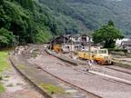 被災直後の坂本駅構内