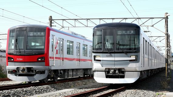 日比谷線13000系 東武70000系
