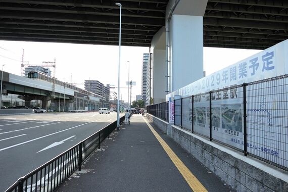 大阪モノレール瓜生堂駅予定地付近