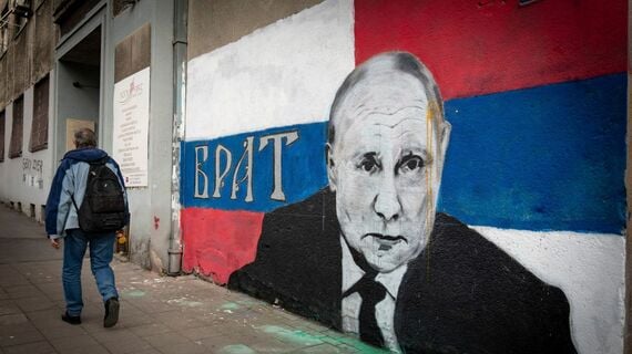 ロシア・プーチン大統領の壁画