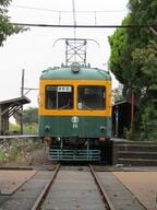 「かぼちゃ電車保存会」が静態保存するモハ10（11号）