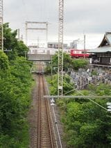 新小岩駅から4.5kmほど進んだところで京成線と立体交差。近くには京成高砂駅がある（編集部撮影）