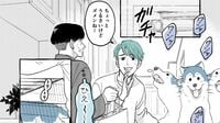 ｢動物が苦手な人｣がハスキー犬になつかれた瞬間 漫画｢2人（匹）くらし。｣（第5話）