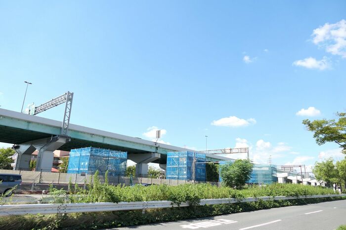 中環沿いの工事現場