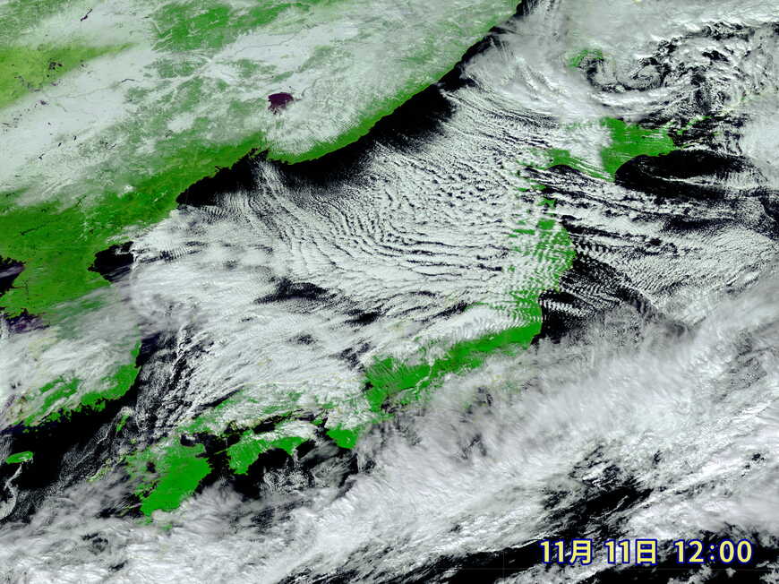11月11日の雲画像（出典：weathermap）