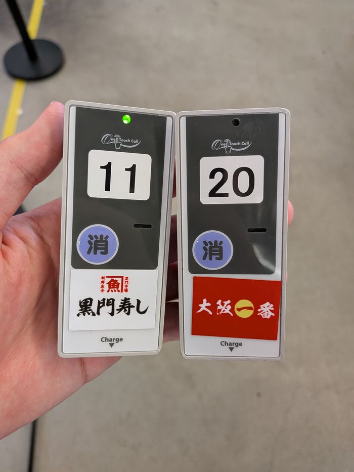 呼び出しベルは万博でも変わらず（筆者撮影）