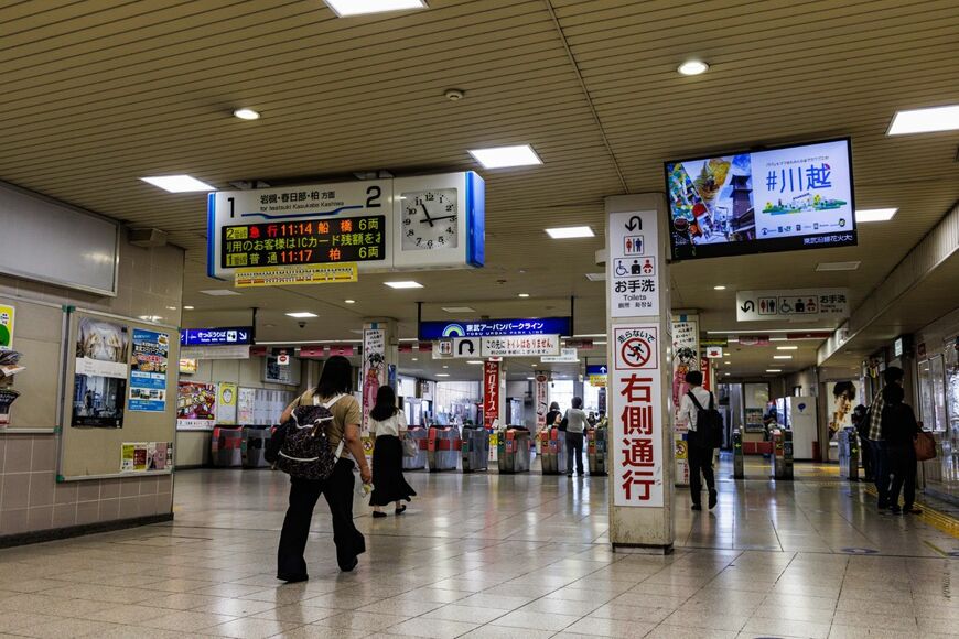 東武大宮駅の改札前