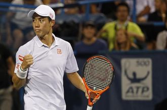 錦織が逆転勝ちで4強入り､シティ･オープン