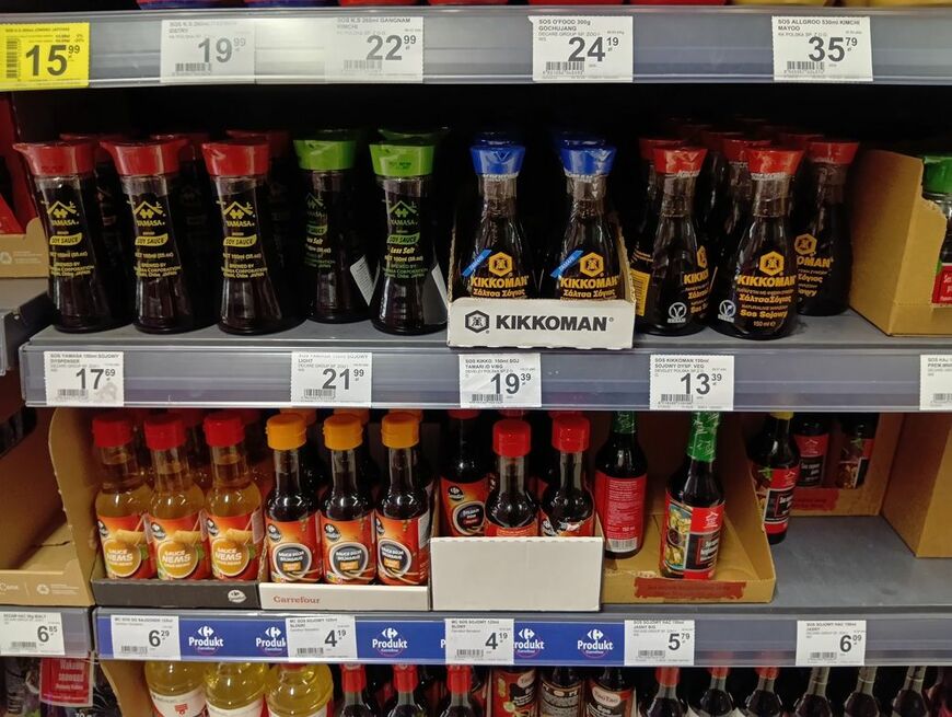 醤油はけっこう色んな国のスーパーで普通に置かれている（筆者撮影）