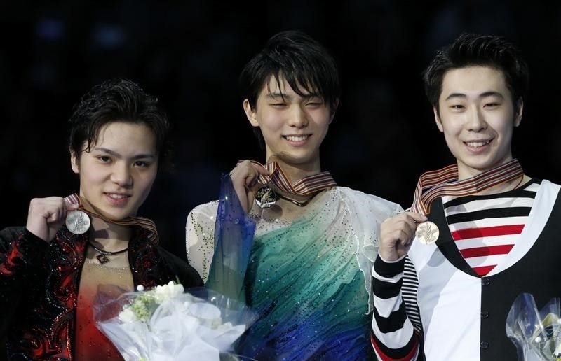 フィギュア世界選手権､羽生選手が逆転優勝 3連覇目指した