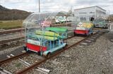 トロッコ王国美深では、エンジン付きのトロッコで仁宇布駅付近に残る線路を走ることができる。ただし走れるのは開業した第1期線の線路。未成区間は走れない（筆者撮影）