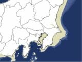 氷河期（最終氷期極相期）の関東周辺の海岸線のイメージ図