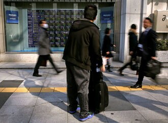 日経平均続落123円安､米株安にも警戒感