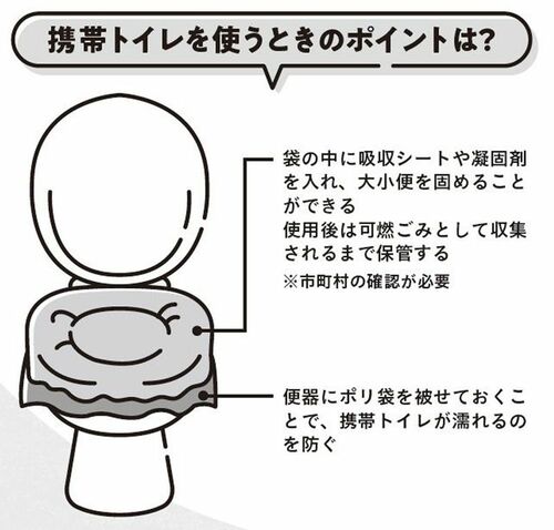 災害時に備えたい｢携帯トイレ｣4人家族の必要数 ｢使い方｣や｢使う 