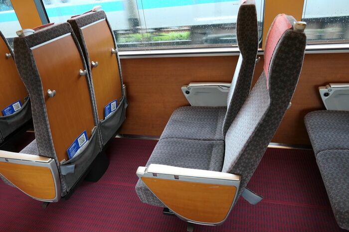 リクライニングした状態