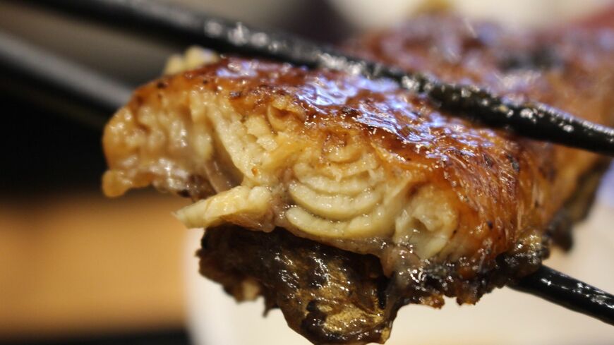 でかいだけでなく「厚い」鰻。吉野家が誇る、いぶし銀メニューを取材します（筆者撮影）／配信先サイトでは画像をすべて見られない場合があります。本サイト（東洋経済オンライン）内でご覧ください