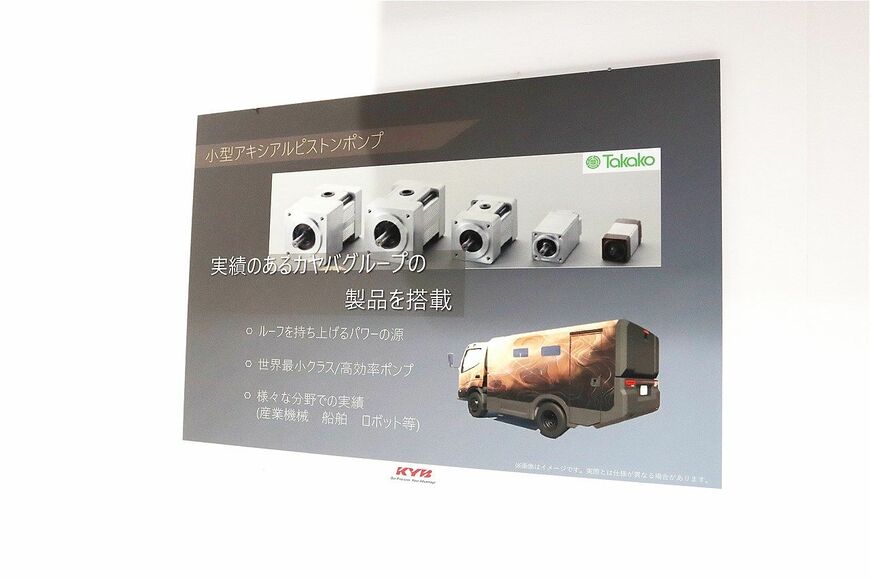 カヤバの東京オートサロン2023出展内容（筆者撮影）