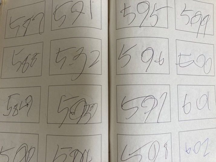 幼少期にしていた数字遊び（写真：浪Vgさん提供）