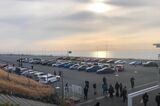 大磯ロングビーチ駐車場を拠点に開催された、JAIA合同試乗会の様子（筆者撮影）