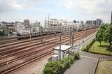 新小岩信号場はかつて操車場だった。いまも線路が多い（筆者撮影）