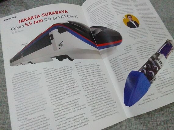 ジャカルタ―スラバヤ間準高速鉄道 インドネシア国産車両のイメージ