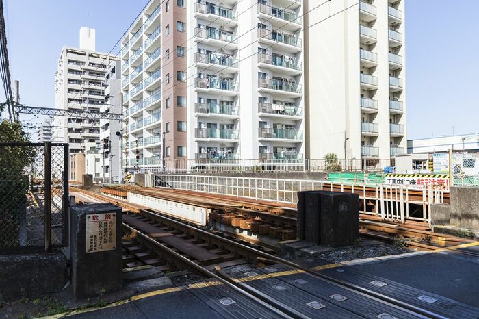 北十間川橋梁に残る止水板。今では使われることはない