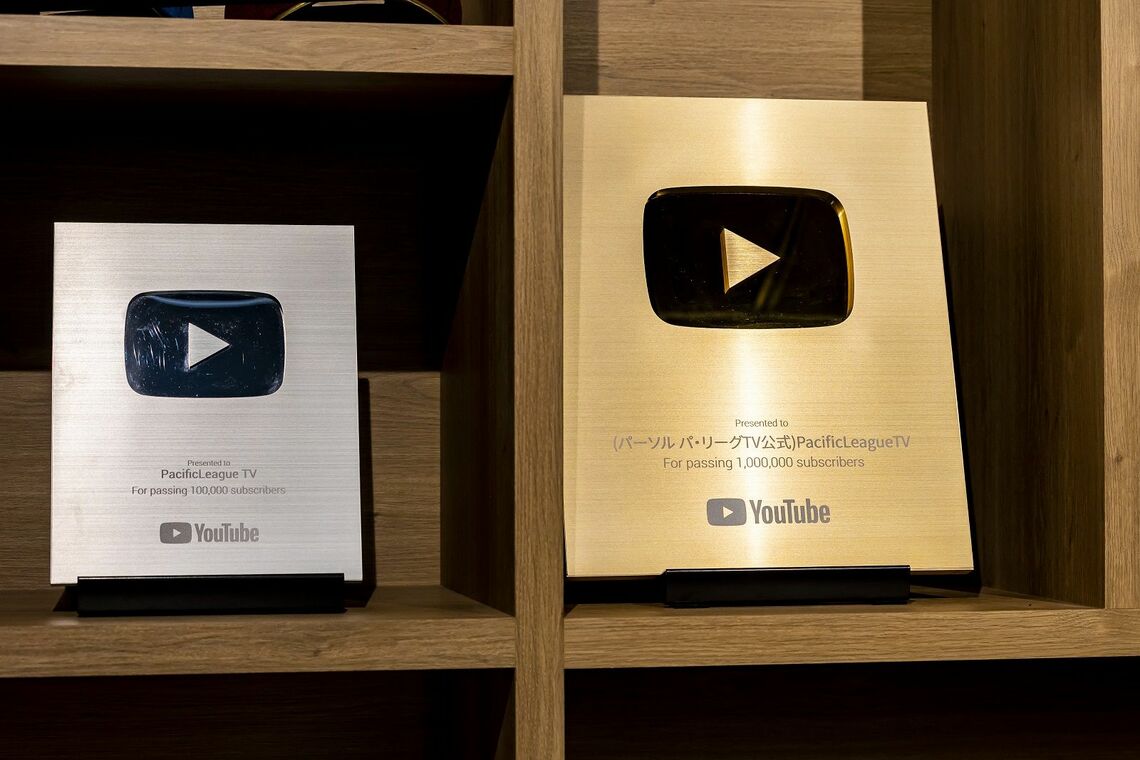 YouTubeの金の盾