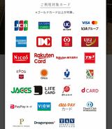 成田I.A.S.S Executiveラウンジのご利用対象カード一覧（公式サイトより）