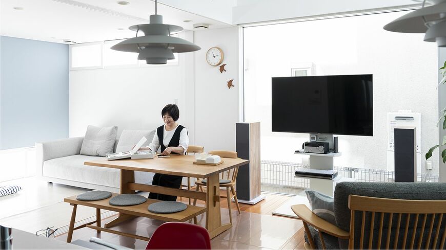 須藤さん宅のリビングルーム