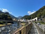 「第3新東京市」の舞台となった「箱根」。右奥に見えるのが箱根湯本駅です（筆者撮影）