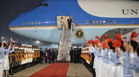 トランプ米大統領訪中､習主席と人民大会堂で行う14日の会談に注目