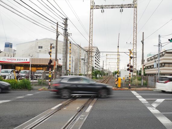 国道6号新宿踏切 新金線