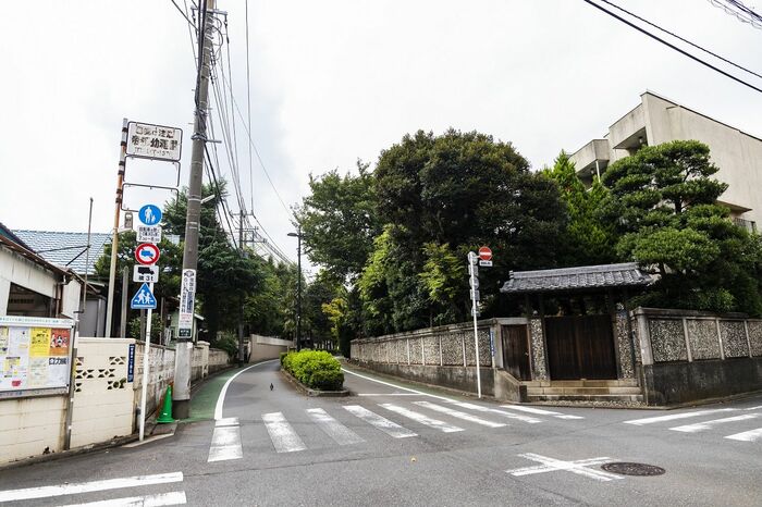 ゆったりとカーブした街路が特徴の常盤台住宅地