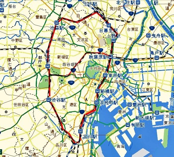 画像を拡大 東京の主要エリアを囲むように走る山手線