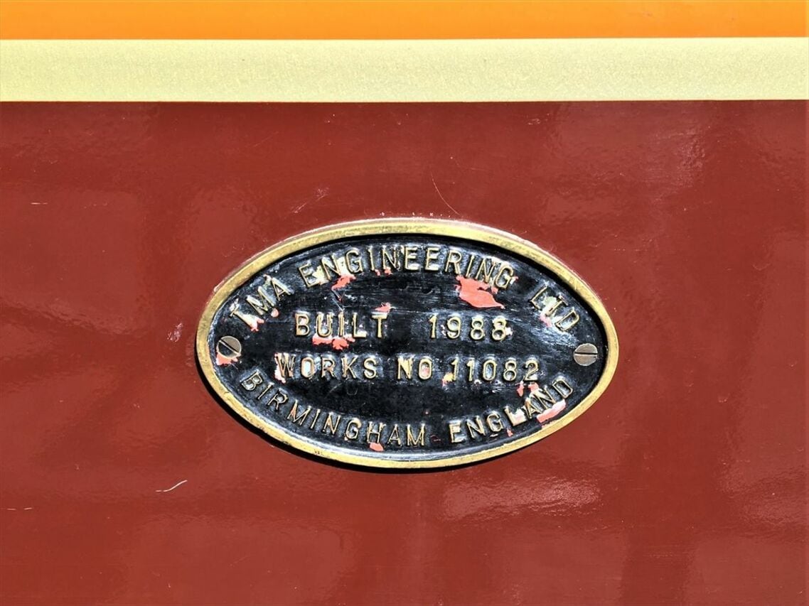 英国RHDRと同型の機関車に付けられた銘板